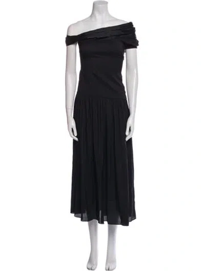 Pre-owned Azeeza One-shoulder Long Dress W/ Tags In Black