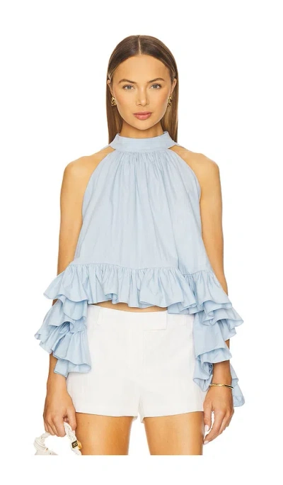 Azeeza Oberteil Plath In Blue