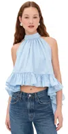 Azeeza Plath Top Powder Blue
