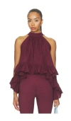 Azeeza Plath Top In Wine