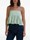 Azeeza Rayna Poplin Tank Top In Green