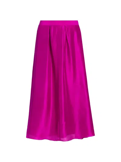 Azeeza Sheridan Pleated Maxi Skirt In Purple