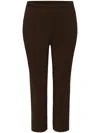Azeeza Shreya Cropped Trousers In Chocolate