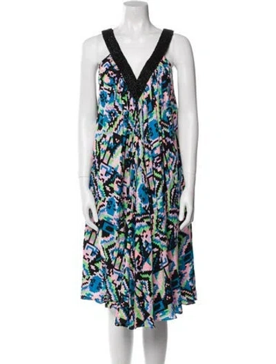 Pre-owned Azeeza Silk Knee-length Dress In Blue