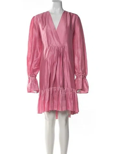 Pre-owned Azeeza Silk Knee-length Dress In Pink