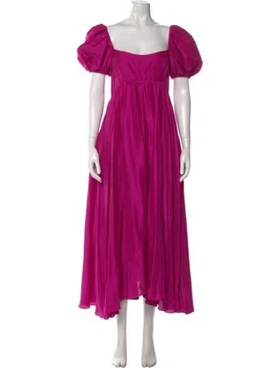 Pre-owned Azeeza Silk Long Dress In Purple