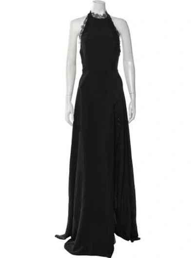 Pre-owned Azeeza Silk Long Dress W/ Tags In Black