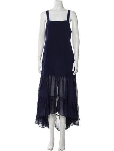 Pre-owned Azeeza Silk Long Dress W/ Tags In Blue