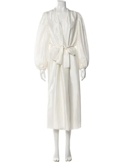 Pre-owned Azeeza Silk Long Dress In White