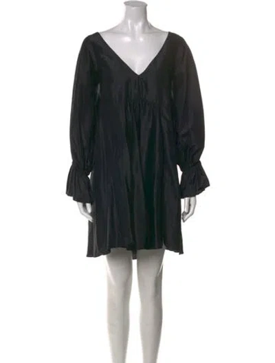 Pre-owned Azeeza Silk Mini Dress In Black