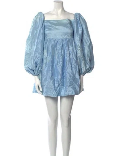 Pre-owned Azeeza Silk Mini Dress In Blue