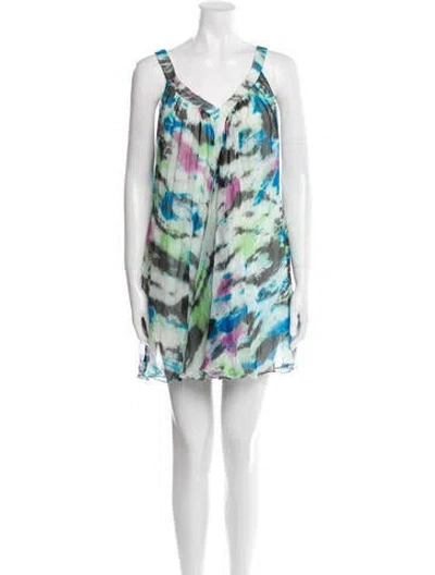 Pre-owned Azeeza Silk Mini Dress In Multi