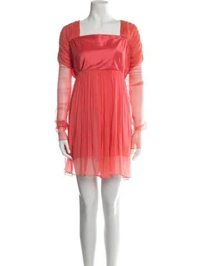 Pre-owned Azeeza Silk Mini Dress In Orange
