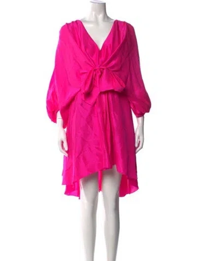 Pre-owned Azeeza Silk Mini Dress In Pink