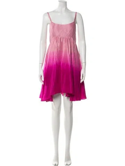 Pre-owned Azeeza Silk Mini Dress In Pink