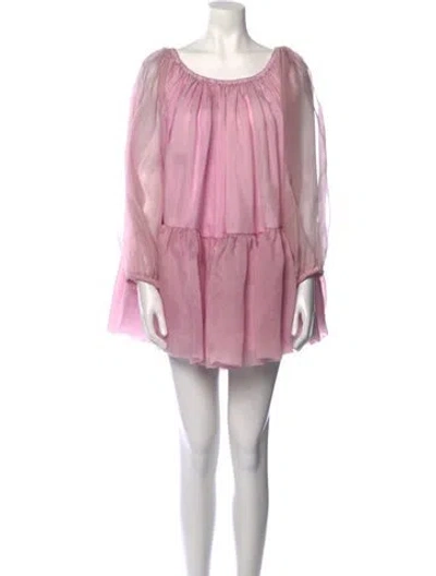 Pre-owned Azeeza Silk Mini Dress In Purple