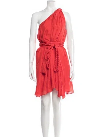 Pre-owned Azeeza Silk Mini Dress In Red