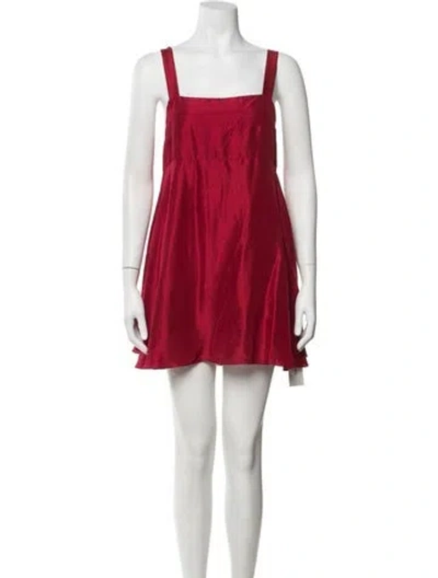 Pre-owned Azeeza Silk Mini Dress In Red