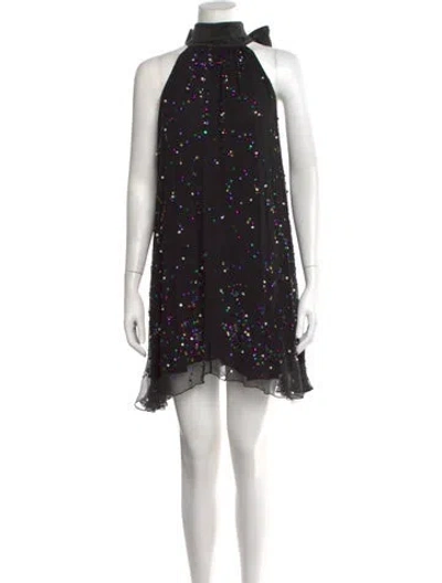 Pre-owned Azeeza Silk Mini Dress W/ Tags In Black