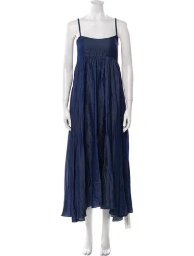 Pre-owned Azeeza Square Neckline Long Dress In Blue