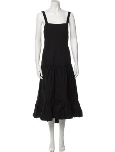 Pre-owned Azeeza Square Neckline Long Dress W/ Tags In Black