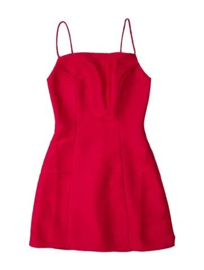 Pre-owned Azeeza Square Neckline Mini Dress W/ Tags In Red