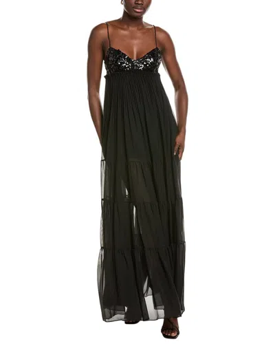 Azeeza Tamar Silk Gown In Black