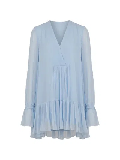 Azeeza Thistle Mini Dress In Blue