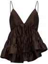 Azeeza Viola Top In Chocolate
