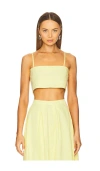 Azeeza Walton Crop Top In Yellow