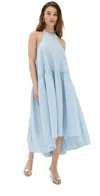 Azeeza Winston Midi Dress Light Denim In Light Denim