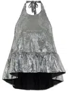 Azeeza Winston Top Silver Sequin In Silber