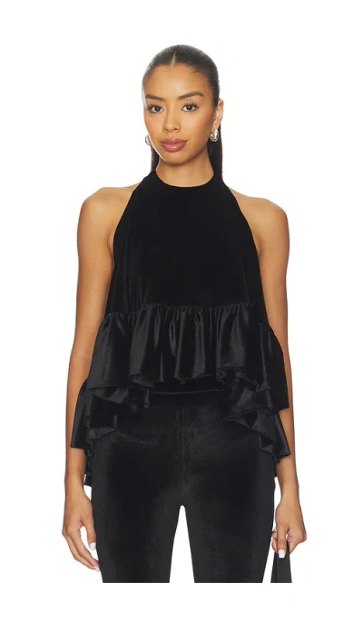Azeeza Winston Velvet Top In Black