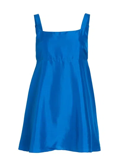Azeeza Women's Arden Raw Silk Minidress In Blue