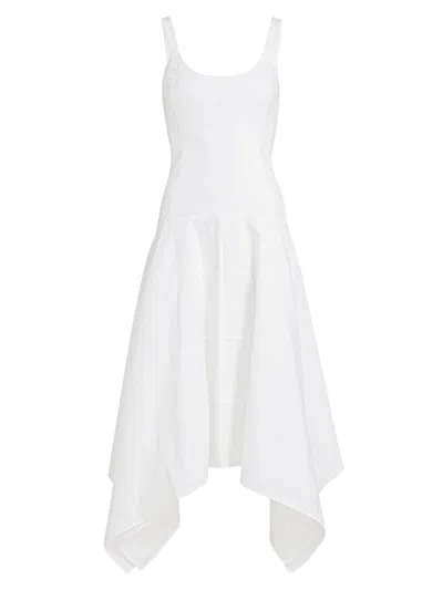 Azeeza Women's Ayesha Poplin Cotton Midi-dress In White