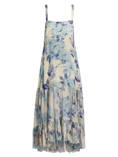 Azeeza Women's Bellevue Silk Chiffon Maxi Dress In Blue
