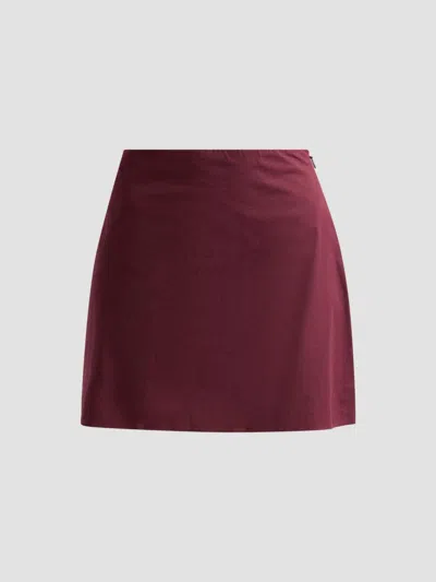 Azeeza Women's Blair Poplin Mini Skirt In Brown