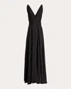 Azeeza Women's Cirrus Belted Silk-charmeuse Gown In Black