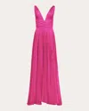 Azeeza Cirrus Silk Gown In Pink