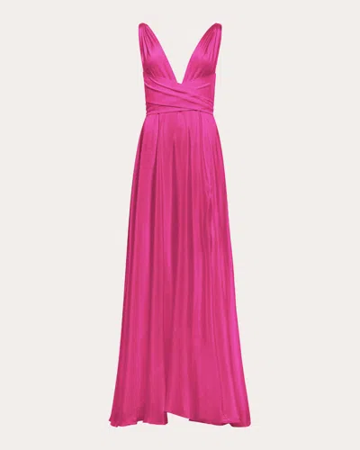 Azeeza Cirrus Silk Gown In Pink