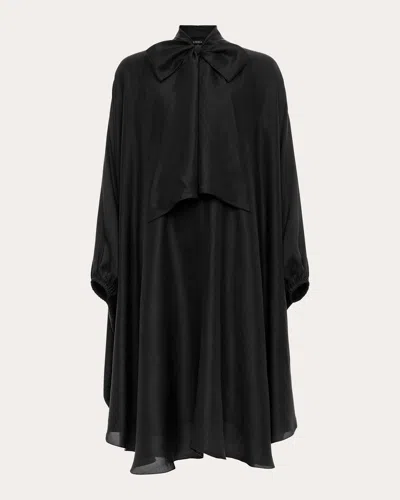 Azeeza Emlyn Silk Dress In Black