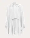 Azeeza Women's Emlyn Tie-neck Silk Mini Dress In White
