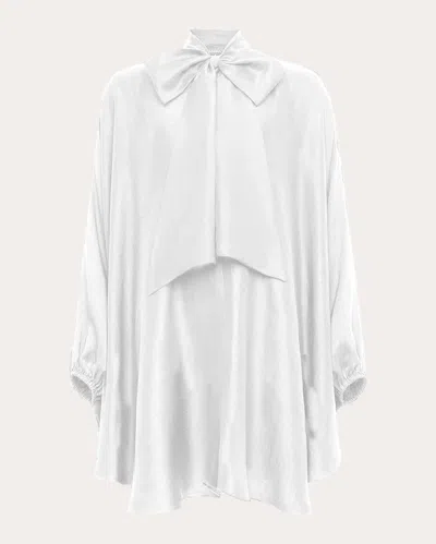 Azeeza Women's Emlyn Tie-neck Silk Mini Dress In White