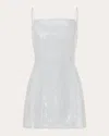 Azeeza Kiara Mini Dress White Sequin In White