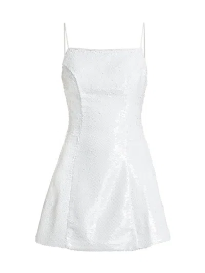 Azeeza Women's Kiara Sequin Sleeveless Minidress In White