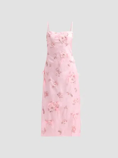 Azeeza Women's Kye Embellished Midi Dress In Pink