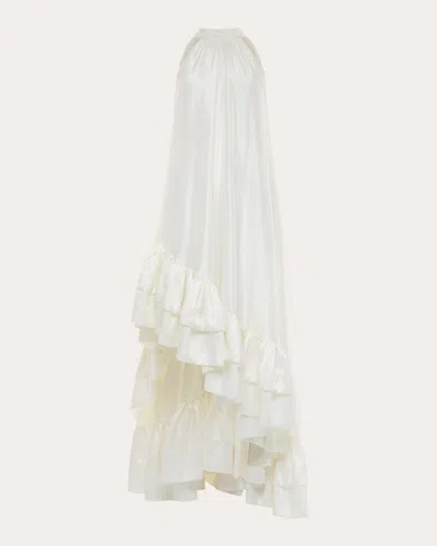 Azeeza Lucas Silk Gown In White