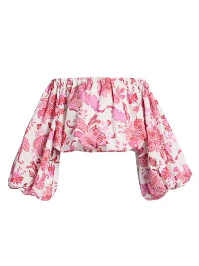 Azeeza Women's Margot Floral Poplin Top In Multi