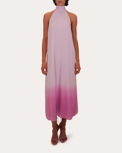 Azeeza Women's Meera Dip-dye Voile Halter Midi Dress In Pink