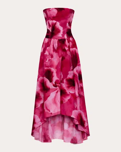 Azeeza Women's Nayara Floral Crepe De Chine Corset Midi Dress In Pink